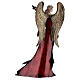 Red metal angel for Nativity scenes 33.5 cm mandolin s4