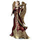 Red metal angel for Nativity scenes 31.5 cm harp s2
