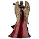 Red metal angel for Nativity scenes 31.5 cm harp s4