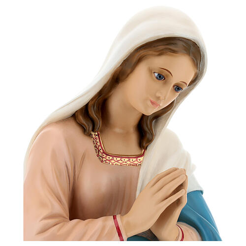 Fibreglass statue of Mary with crystal eyes, painted, for Landi's outdoor Nativity Scene of 100 cm 4