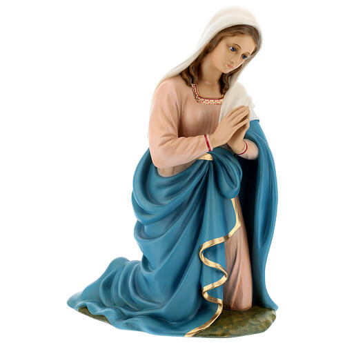 Statua Maria vetroresina occhi cristallo dipinta presepe Landi 100 cm esterno 3