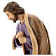 Fiberglass Saint Joseph statue with crystal eyes, painted for outdoor Nativity Scene of 100 cm by Landi s4
