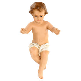 Fibreglass statue of Baby Jesus with crystal eyes, painted, for Landi's outdoor Nativity Scene of 100 cm