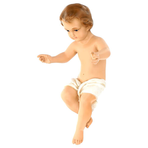 Fibreglass statue of Baby Jesus with crystal eyes, painted, for Landi's outdoor Nativity Scene of 100 cm 5