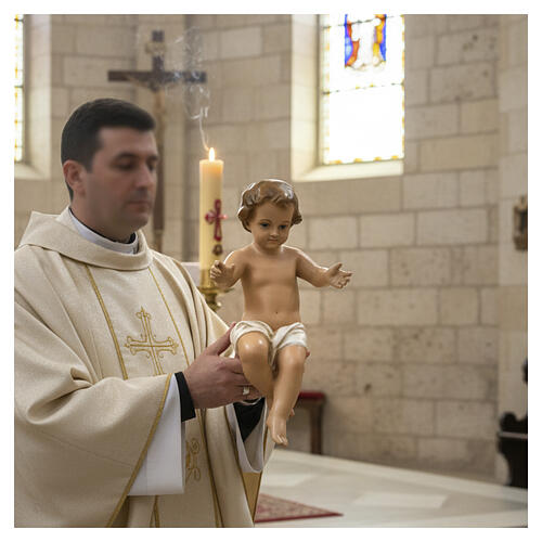 Estatua belén Lando Landi 100 cm Niño Jesús fibra de vidrio exterior 2
