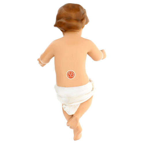 Statue Enfant Jésus fibre de verre yeux de cristal peinte crèche Landi 100 cm pour extérieur 8