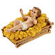 Statue of Baby Jesus with his crib, painted fibreglass, for Landi's outdoor Nativity Scene of 100 cm s3