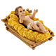 Statue of Baby Jesus with his crib, painted fibreglass, for Landi's outdoor Nativity Scene of 100 cm s7