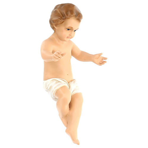 Statua Gesù bambino e culla vetroresina presepe Lando Landi 100 cm esterno 10