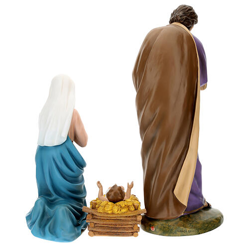 Holy Family statues, set of 3, fibreglass with crystal eyes, painted for outdoor, Landi's Nativity Scene of 100 cm 14