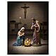 Nativité fibre de verre 3 pcs crèche Lando Landi 100 cm pour extérieur s2
