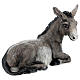 Fibreglass statue of a donkey with crystal eyes, painted, for Landi's outdoor Nativity Scene of 100 cm s3