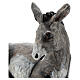 Fibreglass statue of a donkey with crystal eyes, painted, for Landi's outdoor Nativity Scene of 100 cm s4