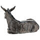 Fibreglass statue of a donkey with crystal eyes, painted, for Landi's outdoor Nativity Scene of 100 cm s7