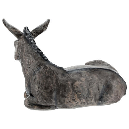Estatua burro belén Lando Landi 100 cm fibra de vidrio EXTERIOR 7