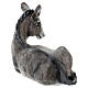 Fiberglass donkey statue with crystal eyes, painted for outdoor Nativity Scene of 100 cm by Landi s6