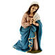 Estatua Virgen de rodillas fibra de vidrio exterior belén Lando Landi 65 cm s3