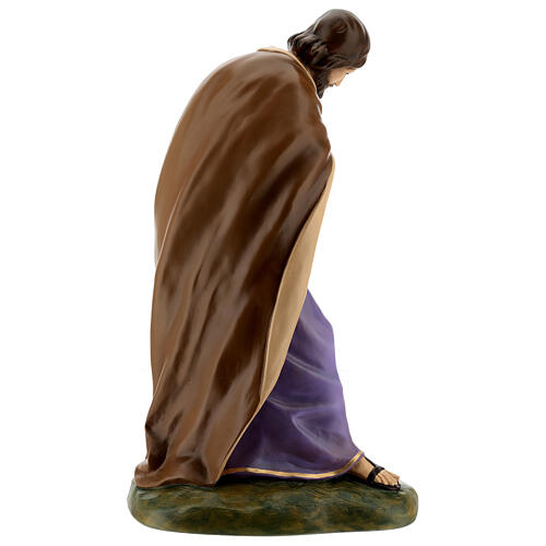 Statue Saint Joseph agenouillée pour crèche Landi de 65 cm fibre de verre pour extérieur 5