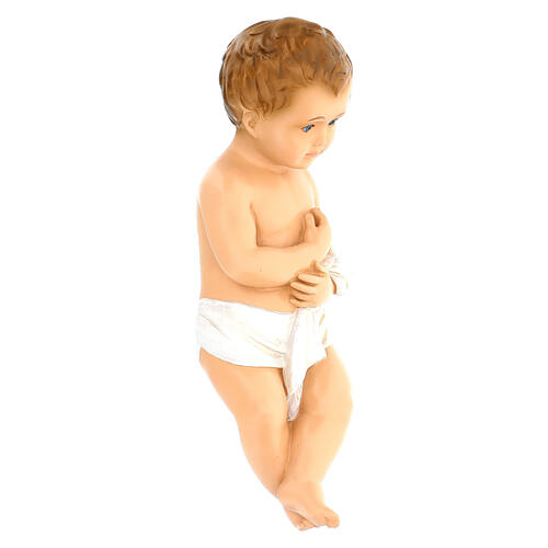 Statua Gesù bambino occhi cristallo vetroresina presepe Lando Landi 65 cm esterno 3