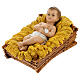 Infant Jesus in the manger, fibreglass statue with crystal eyes, painted for outdoor, Landi's Nativity Scene of 65 cm s3