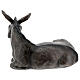 Fiberglass laying Donkey with crystal eyes, painted for outdoor 65cm Nativity Scene by Landi s5