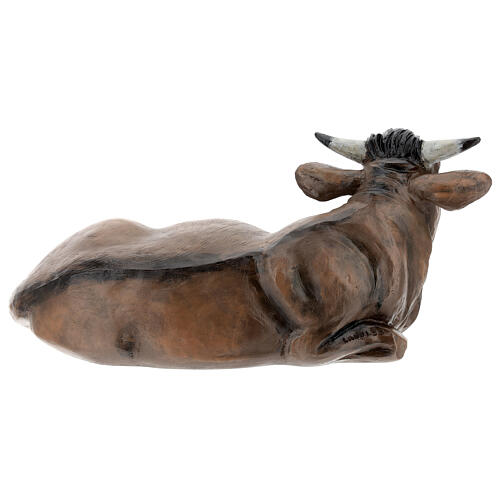 Ox, fibreglass statue with crystal eyes, painted for outdoor, Landi's Nativity Scene of 65 cm 6
