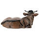 Ox, fibreglass statue with crystal eyes, painted for outdoor, Landi's Nativity Scene of 65 cm s6