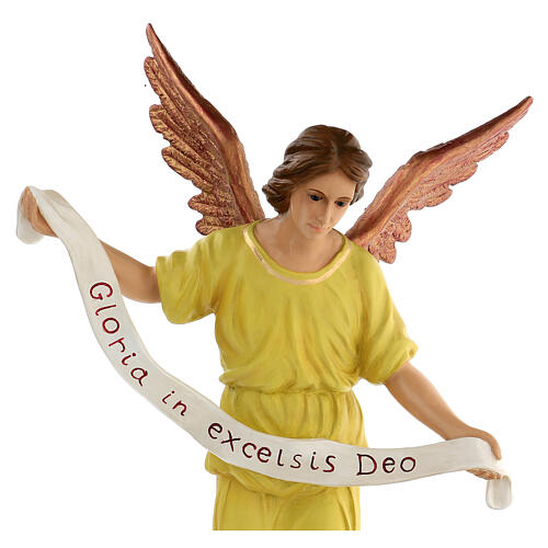 Angel of Glory, fibreglass statue with crystal eyes, painted for outdoor, Landi's Nativity Scene of 65 cm 2