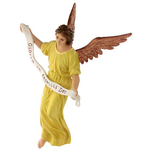 Angel of Glory, fibreglass statue with crystal eyes, painted for outdoor, Landi's Nativity Scene of 65 cm 3