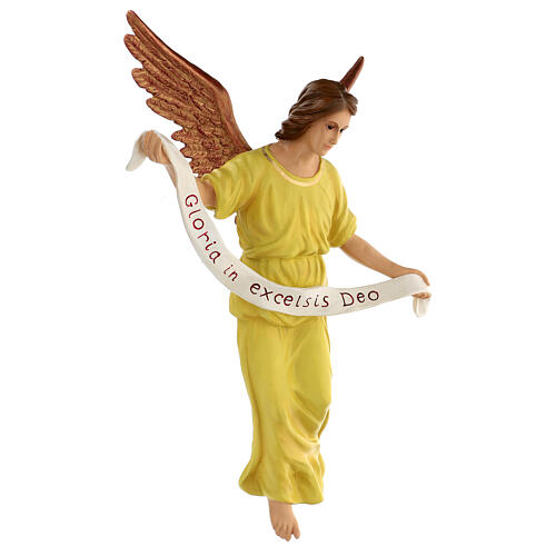 Angel of Glory, fibreglass statue with crystal eyes, painted for outdoor, Landi's Nativity Scene of 65 cm 5