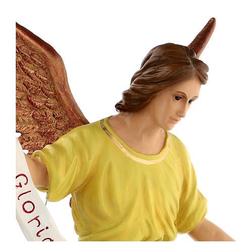 Angel of Glory, fibreglass statue with crystal eyes, painted for outdoor, Landi's Nativity Scene of 65 cm 6