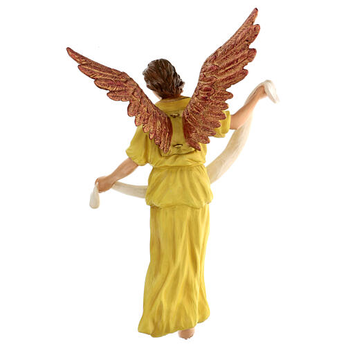 Angel of Glory, fibreglass statue with crystal eyes, painted for outdoor, Landi's Nativity Scene of 65 cm 9