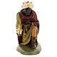 Moor Wise Man on his knees, fibreglass statue with crystal eyes, painted for outdoor, Landi's Nativity Scene of 65 cm s1