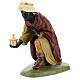 Moor Wise Man on his knees, fibreglass statue with crystal eyes, painted for outdoor, Landi's Nativity Scene of 65 cm s3