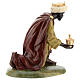 Moor Wise Man on his knees, fibreglass statue with crystal eyes, painted for outdoor, Landi's Nativity Scene of 65 cm s6
