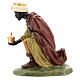 Moor Wise Man on his knees, fibreglass statue with crystal eyes, painted for outdoor, Landi's Nativity Scene of 65 cm s7