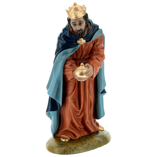 Wise Man standing, fibreglass statue with crystal eyes, painted for outdoor, Landi's Nativity Scene of 65 cm 1
