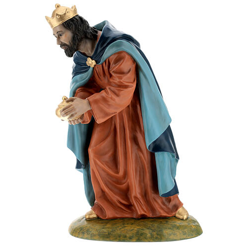 Wise Man standing, fibreglass statue with crystal eyes, painted for outdoor, Landi's Nativity Scene of 65 cm 3
