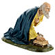 Wise Man on his knees, fibreglass statue with crystal eyes, painted for outdoor, Landi's Nativity Scene of 65 cm s5