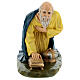 Fiberglass kneeling Wise Man with crystal eyes, painted for outdoor 65cm Nativity Scene by Landi s1