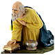 Fiberglass kneeling Wise Man with crystal eyes, painted for outdoor 65cm Nativity Scene by Landi s4