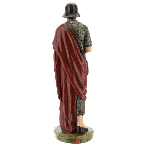 Statua pastore in piedi agnello vetroresina presepe Lando Landi 65 cm esterno 7