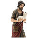 Fiberglass standing shepherd and lamb with crystal eyes, painted for outdoor 65cm Nativity Scene by Landi s4