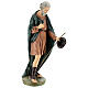 Statua pastore cappello in piedi vetroresina occhi cristallo presepe Landi 65 cm esterno s5