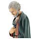 Statua pastore cappello in piedi vetroresina occhi cristallo presepe Landi 65 cm esterno s6