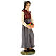 Young shepherdess with bowl of fruits, fibreglass statue with crystal eyes, painted for outdoor, Landi's Nativity Scene of 65 cm s4