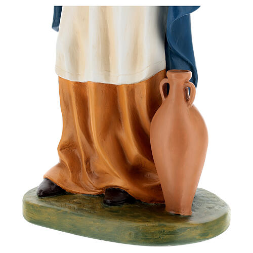 Shepherdess with cloths and jar, fibreglass statue with crystal eyes, painted for outdoor, Landi's Nativity Scene of 65 cm 4