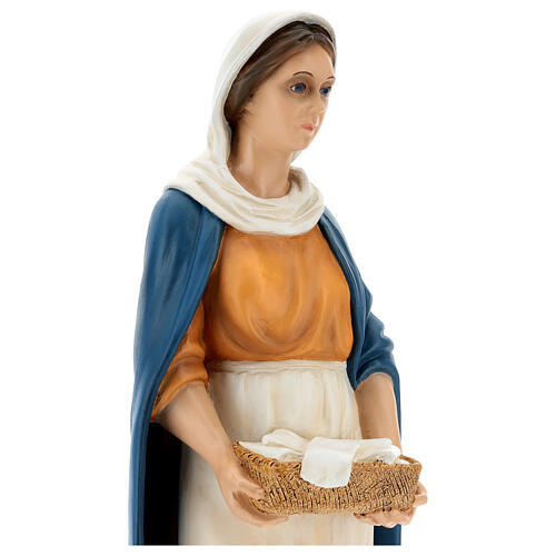 Shepherdess with cloths and jar, fibreglass statue with crystal eyes, painted for outdoor, Landi's Nativity Scene of 65 cm 6