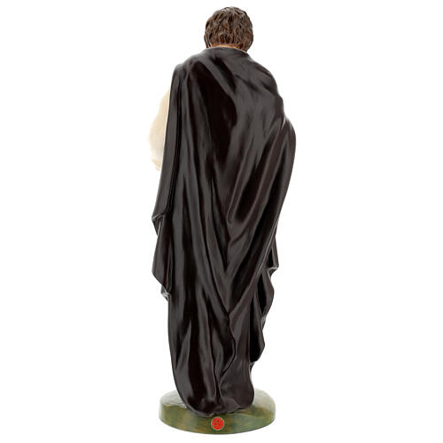 Shepherd statue bagpipe crystal eyes fiberglass Landi nativity 65 cm outdoors 5