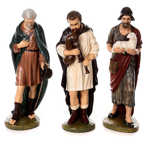 Complete Lando Landi's Nativity set of 16, fibreglass statues of 65 cm OUTDOOR 6